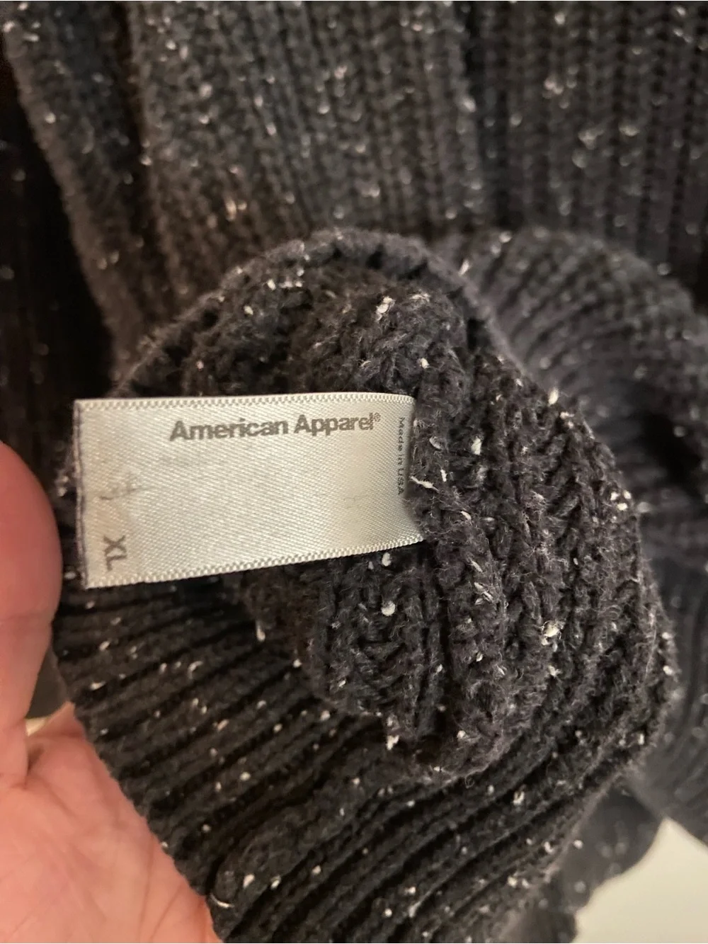 Oversized Black Speckled Crewneck Sweater - Picture 6 of 7